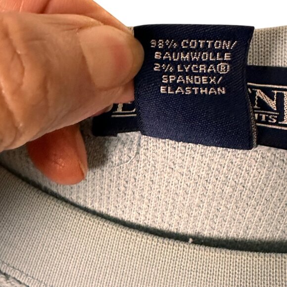 Lands End Large Mens Light Blue Casual Crewneck Sweatshirt - Picture 10 of 12